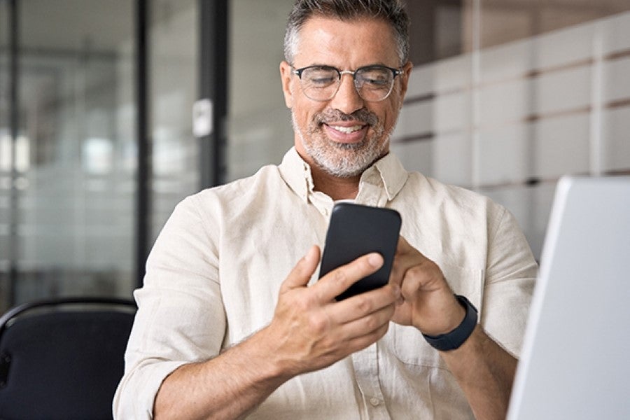 Gentleman on phone